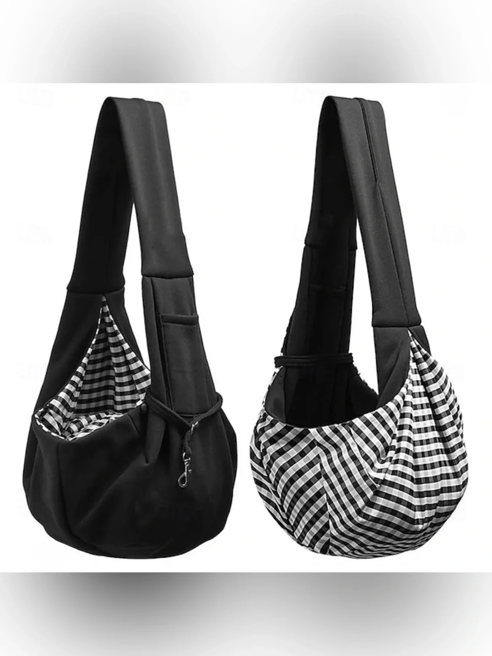 Gray Pet Sling Carrier for Small Dogs